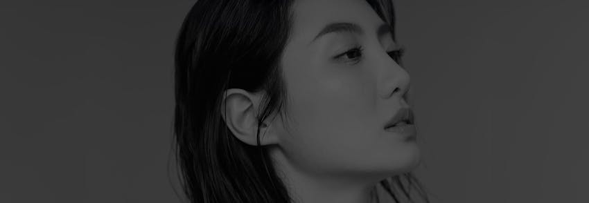 close up of woman's face