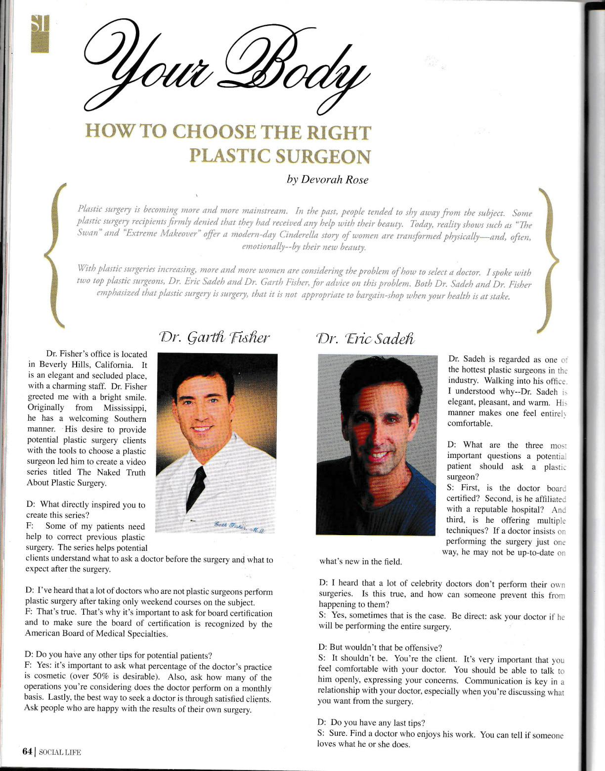 How to Choose the Right Plastic Surgeon