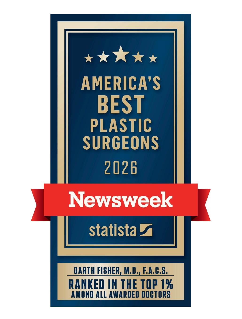 Newsweek America's Best Plastic Surgeons 2026 Badge