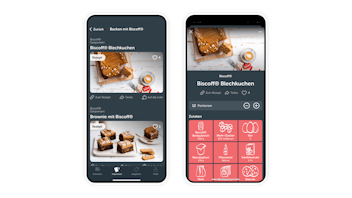 Sponsored Recipe in der Bring! App von Lotus Biscoff mit Rezept Biscoff Blechkuchen