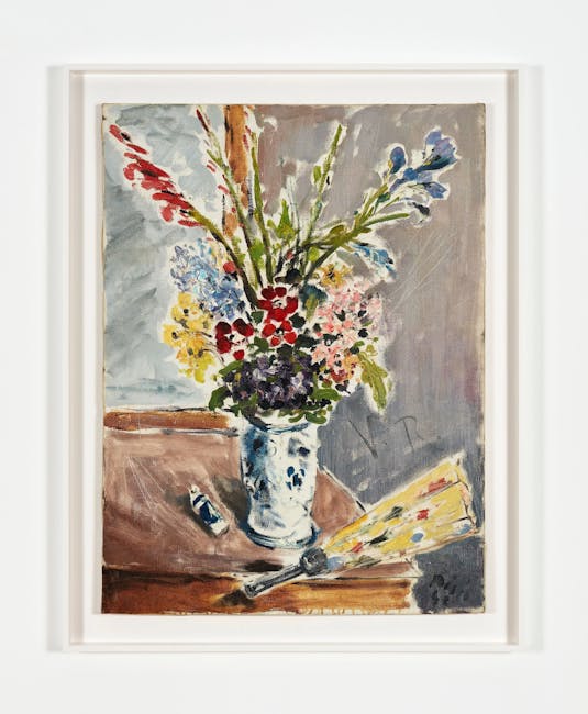 Filippo de Pisis - Vaso di fiori con ventaglio Filippo de Pisis - Vaso di fiori con ventaglio