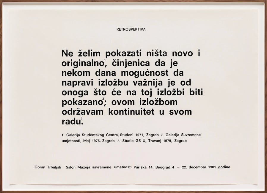 Goram Trbuljak - Retrospective Goram Trbuljak - Retrospective