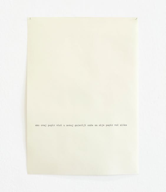 Goran Trbuljak - If this paper hangs in some gallery then it isn’t paper but a painting Goran Trbuljak - If this paper hangs in some gallery then it isn’t paper but a painting