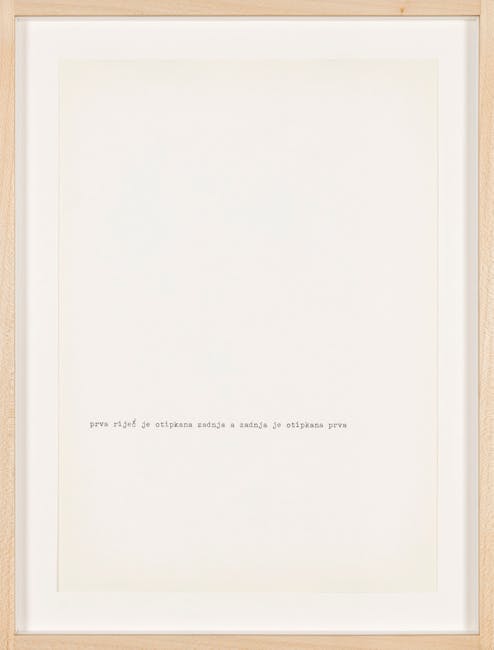 Goran Trbuljak - First word is typed last and last word is typed first/prva rijeć je otipkana zadnja a zadnja je otipkana prva