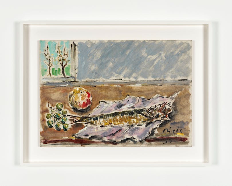Filippo de Pisis - Natura morta con pesce
