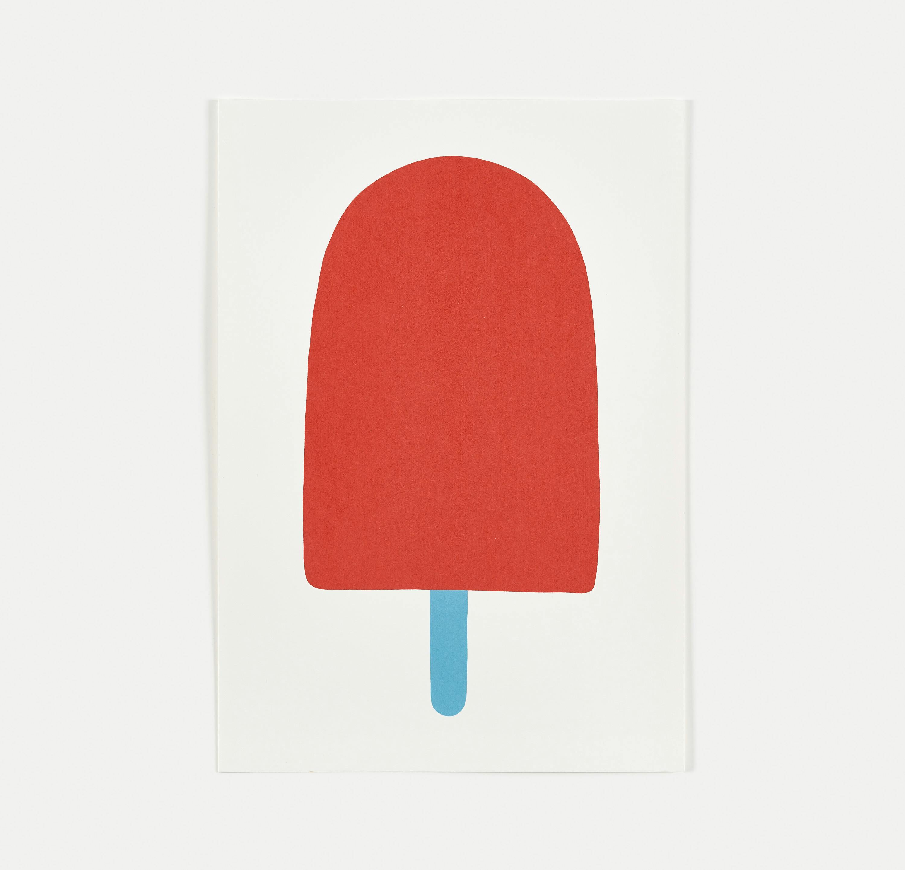Adelaide Cioni - Go easy on me, one brick red with light blue stick