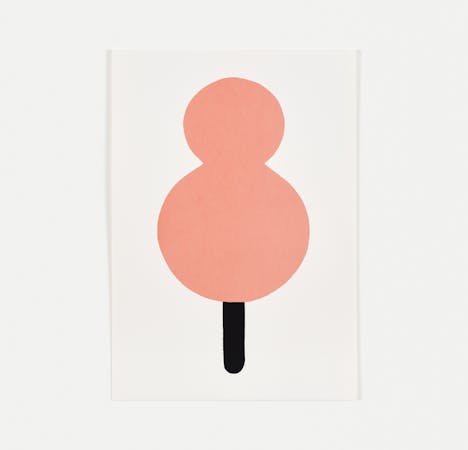 Adelaide Cioni - Go easy on me, one pink with black stick, 2025 Adelaide Cioni - Go easy on me, one pink with black stick, 2025