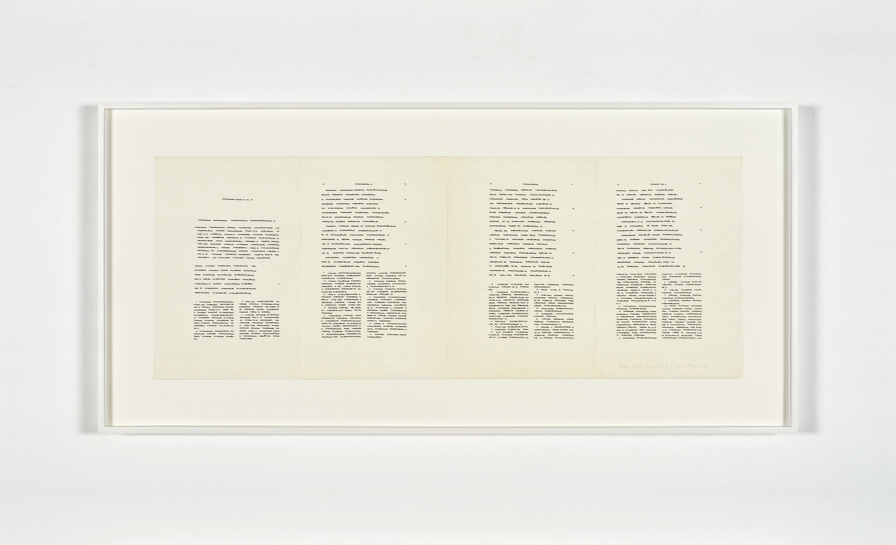 Irma Blank - Trascrizioni, Poem with comment I