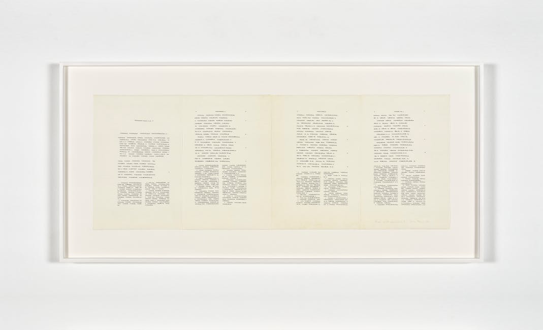 Irma Blank - Trascrizioni, Poem with comment I Irma Blank - Trascrizioni, Poem with comment I