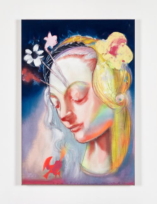 Alessandro Pessoli - Vergine con fiori e piccolo demone Alessandro Pessoli - Vergine con fiori e piccolo demone