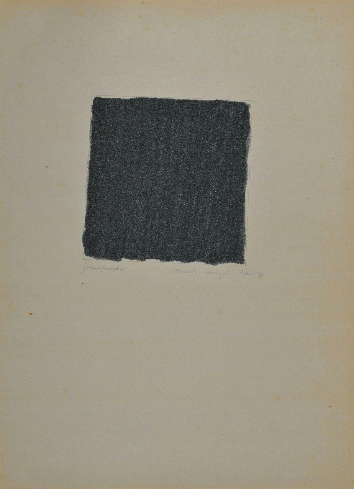 Paolo Icaro - Palmo quadro-racconto smeriglio