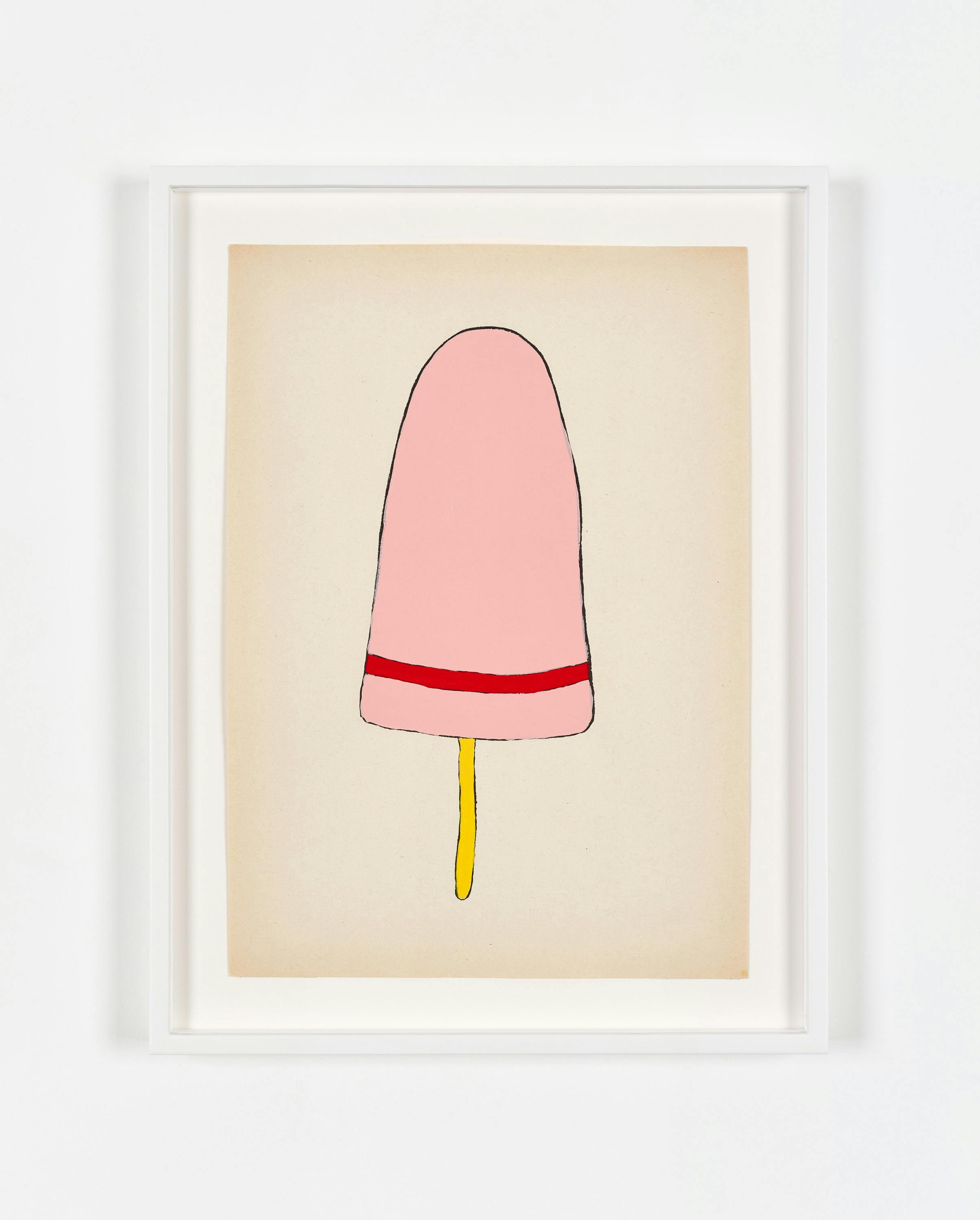 Adelaide Cioni - Go easy on me, with pink with red stripe and yellow stick