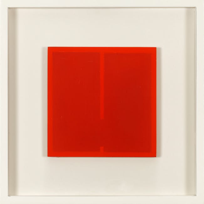 Antonio Calderara - Forma rossa sul quadrato rosso
