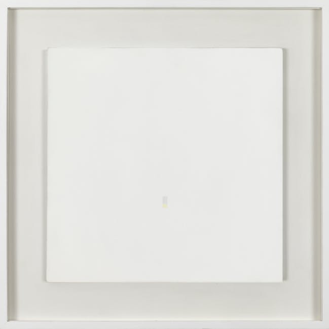 Antonio Calderara - Presenza quadrata e rettangolone nel quadrato bianco Antonio Calderara - Presenza quadrata e rettangolone nel quadrato bianco