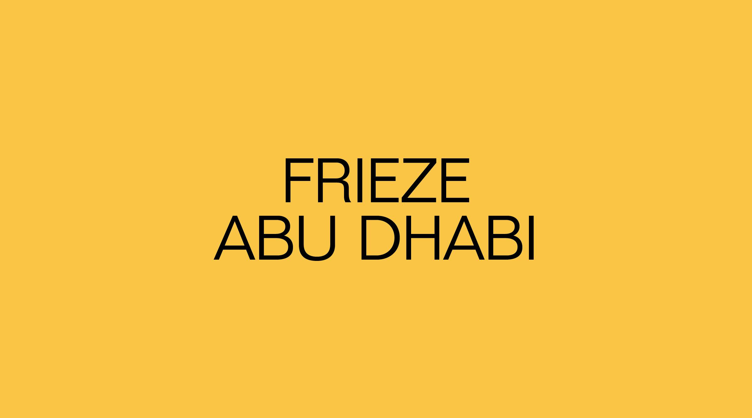 Frieze Abu Dhabi 2026
