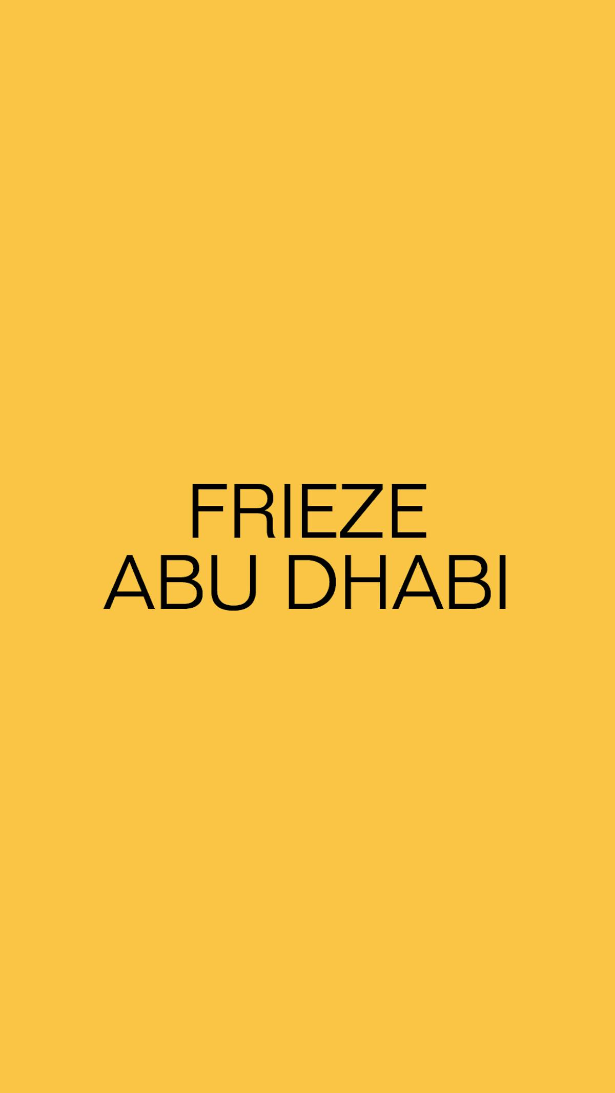 Frieze Abu Dhabi 2026