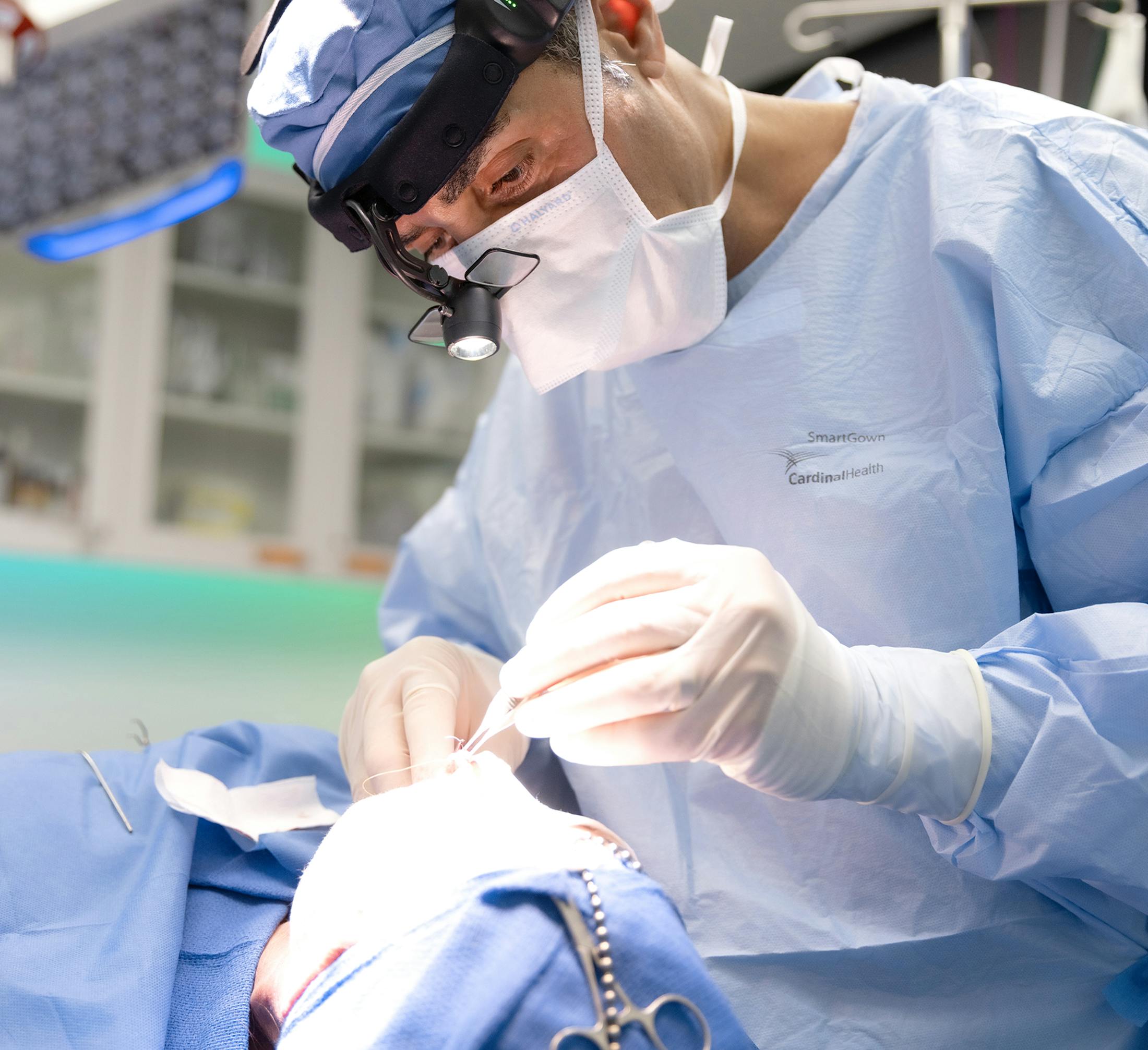 Dr. Kevin Sadati performing a facelift procedure