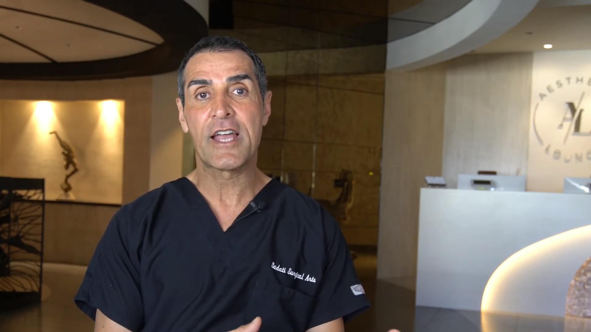 Dr. Sadati answering commonly asked questions about rhinoplasties