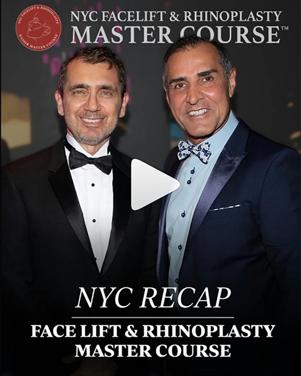 El cirujano plástico facial de Newport Beach, Dr. Kevin Sadati, presenta una nueva técnica en un curso de maestría en Nueva York con otro cirujano.