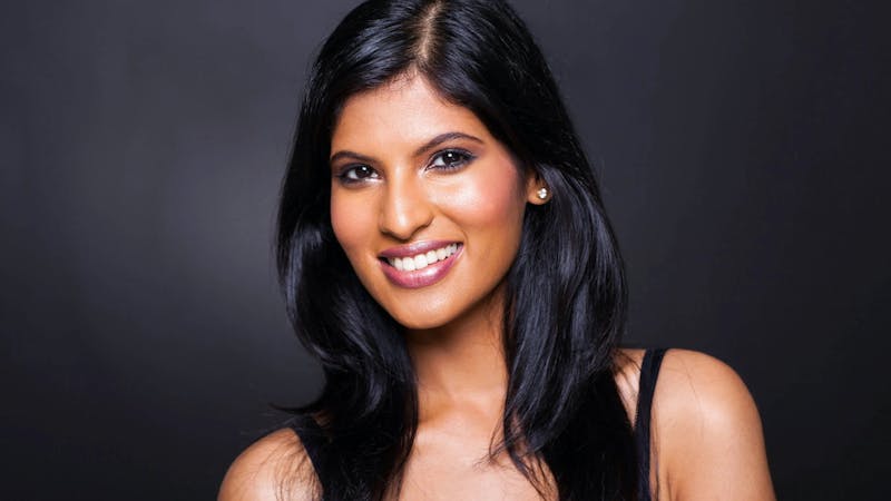 woman smiling