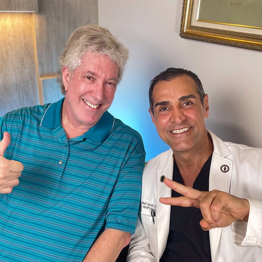 Dr. Sadati and male facelift patient