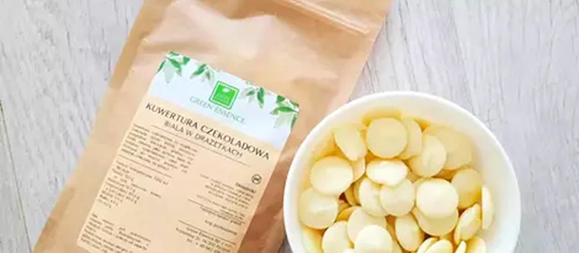 Zdjęcie kuwertury czekoladowej firmy zielona esencja