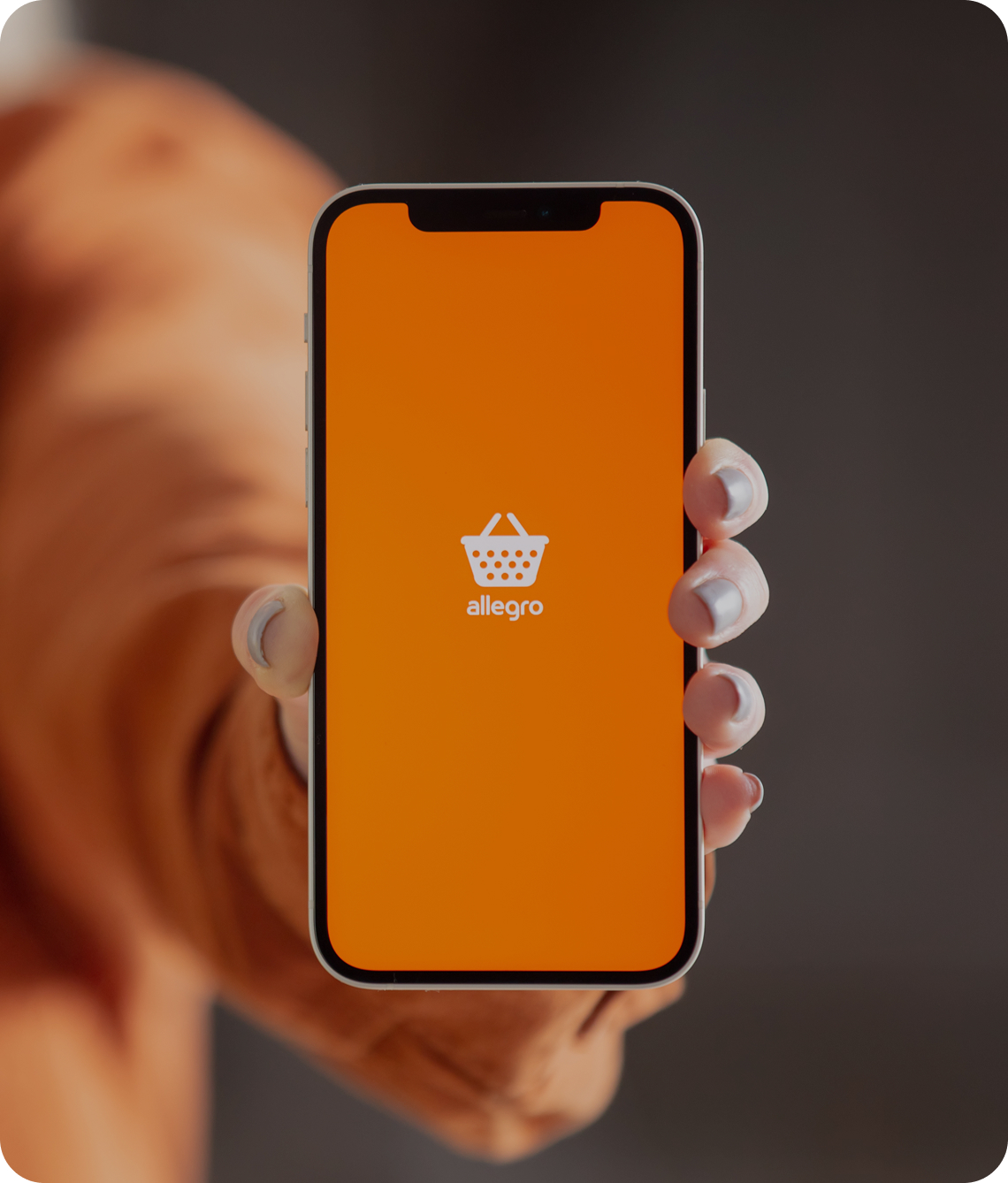 Allegro smartfon Ekran telefonu pokazujący aplikację Allegro