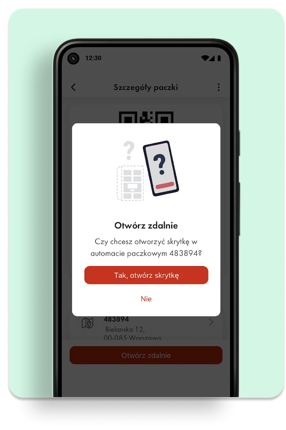 Orlen Paczka - screen z aplikacji