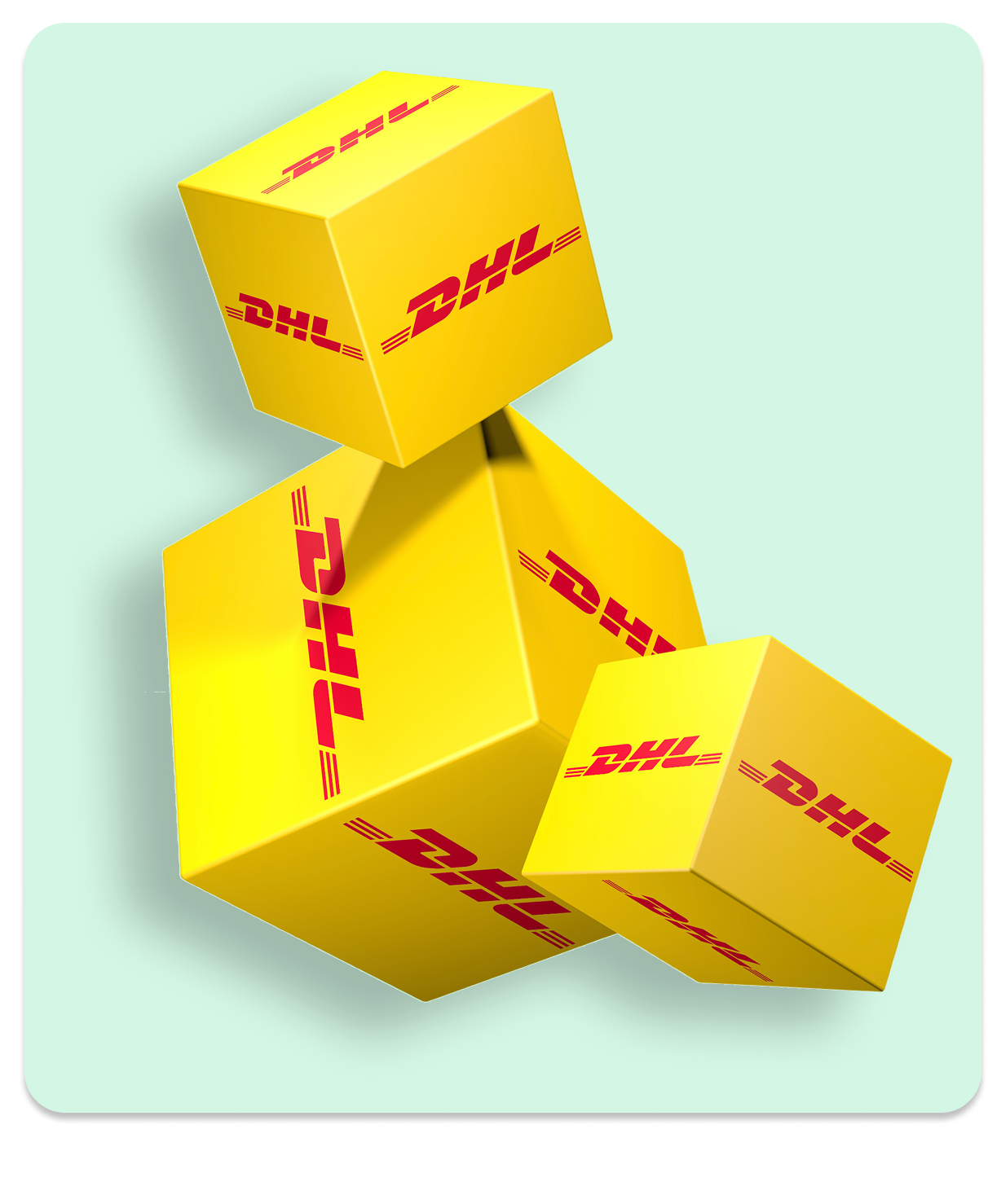 Kartony z logo DHL