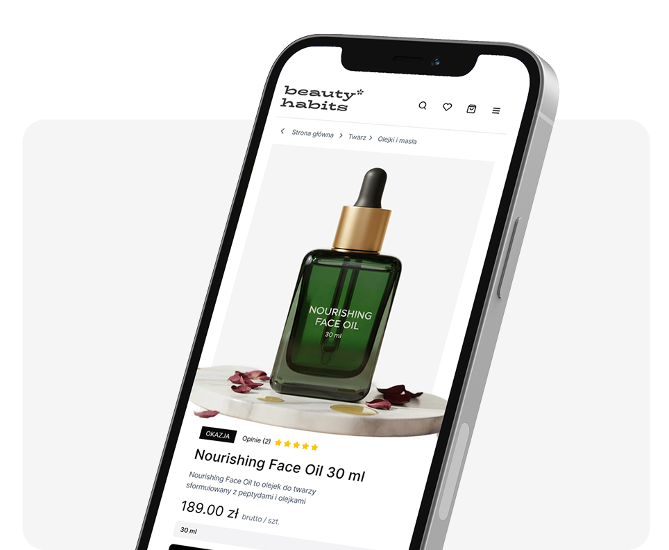Sprzedaż online w branży beauty Przykładowy sklep w branży beauty