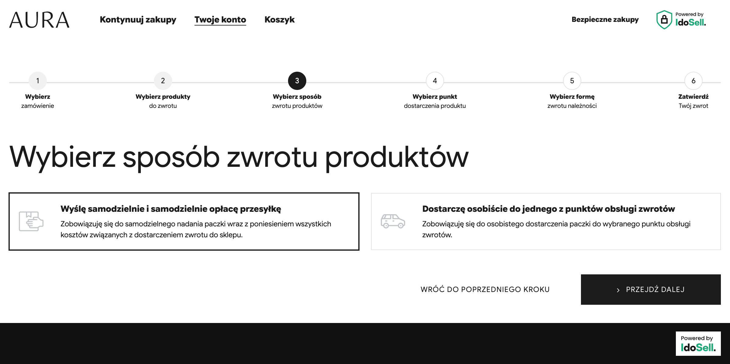 sposób zwrotu produktów w ramach odstąpienia sposób zwrotu produktów w ramach odstąpienia IdoSell