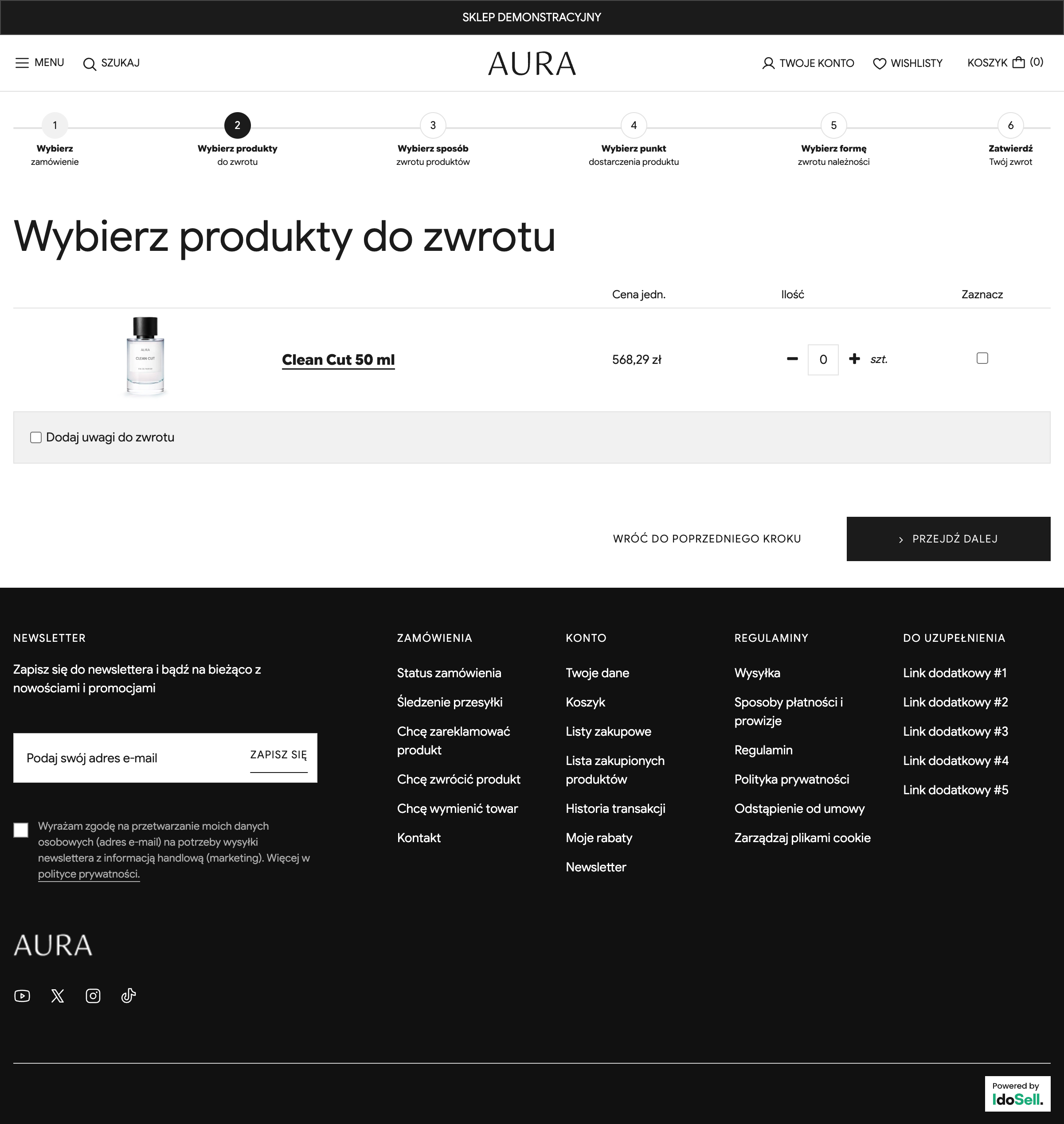 produkty do zwrotu przed zmianami produkty do zwrotu przed zmianami IdoSell