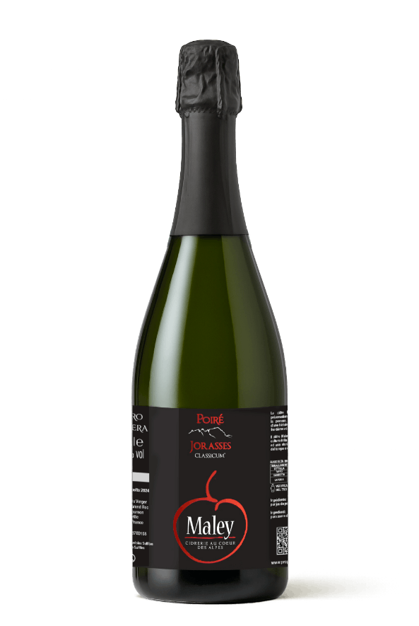High-altitude sweet cider from ancient varieties from Valle d'Aosta and Savoie. Golden, soft and fragrant, it combines freshness and ripe pear notes. Ideal with desserts or after a summit hike.