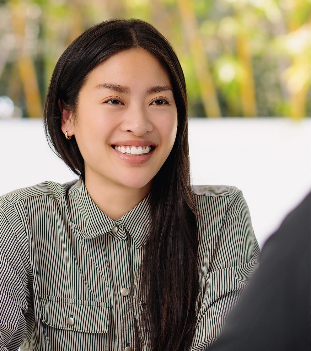 Woman smiling
