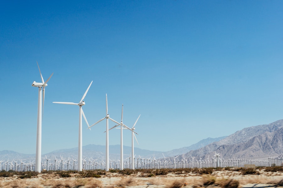 windmills in the desert