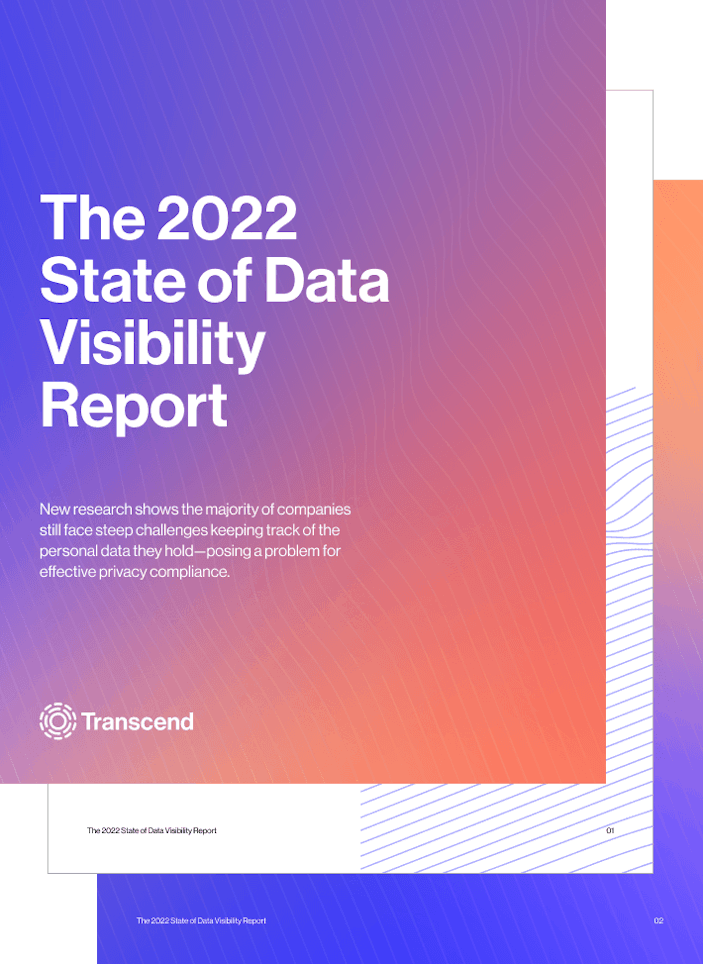 An image of Transcend's 2022 State of Data Visibility Report