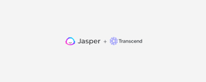 An image with the Jasper and Transcend logos, with a plus sign in the middle.