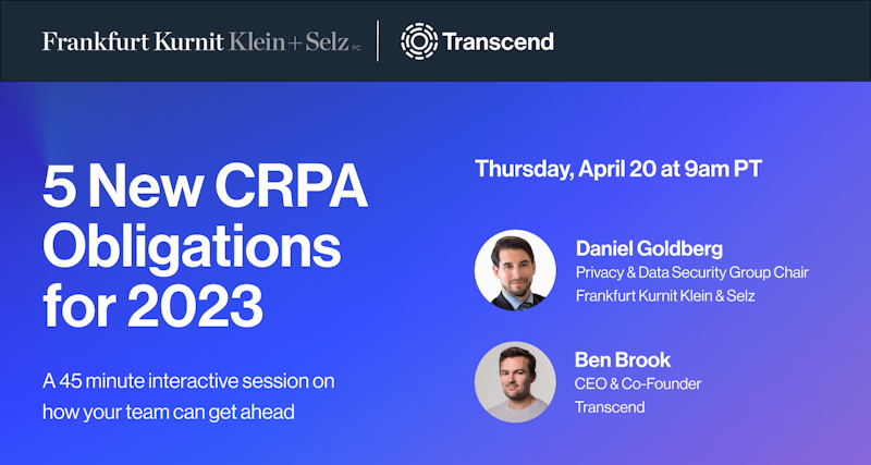 Register today for the April 20 webinar on CRPA compliance!