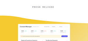 An image with the words "Press Release" and a screenshot of Transcend's Consent dashboard.