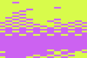 A pattern of purple and green rectangles.