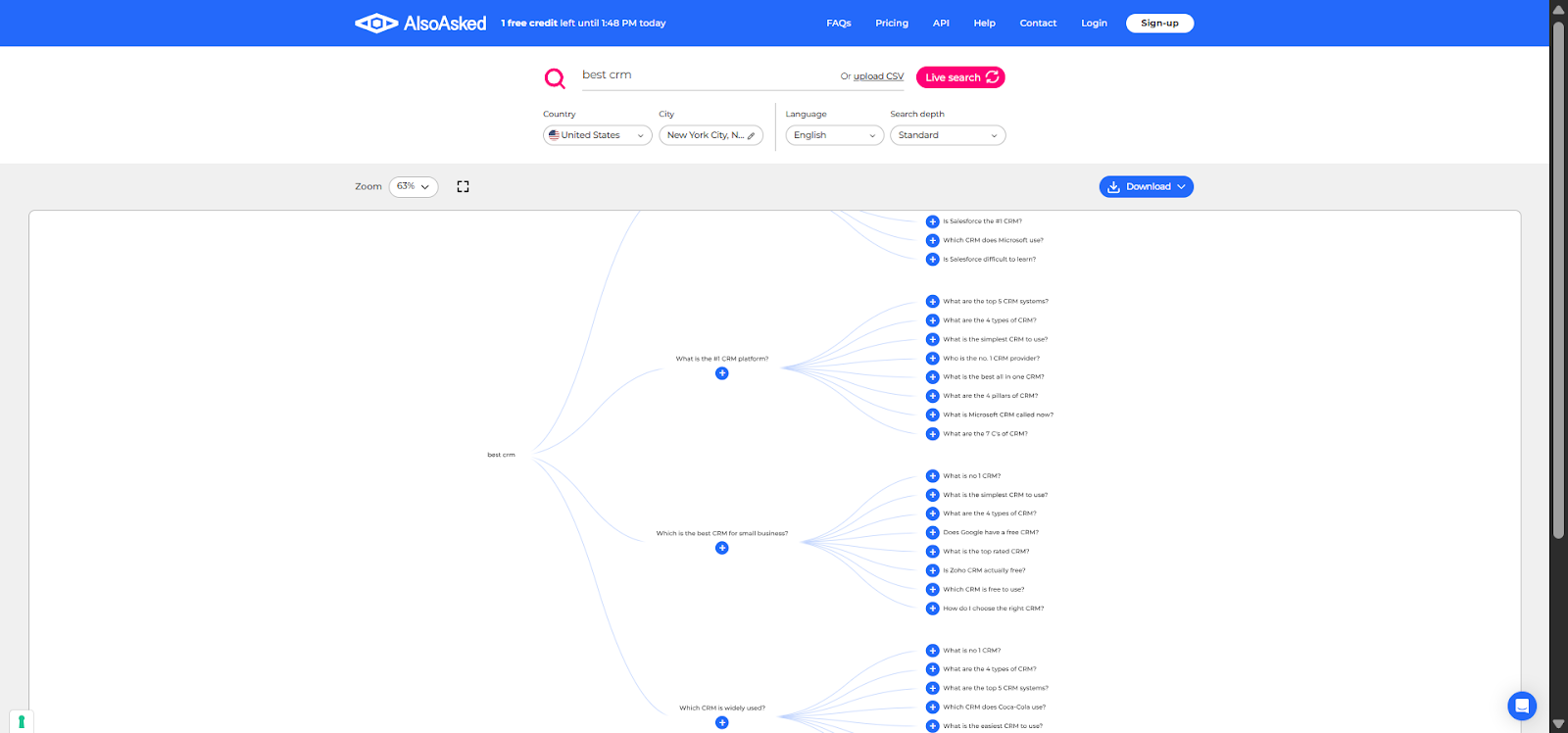 [Screenshot: People Also Ask section for a best crm query]