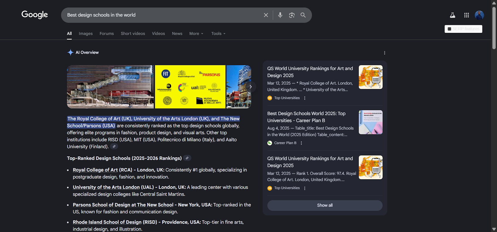 [Screenshot placeholder: AI Overview showing how concise answer format appears in Google's AI response]