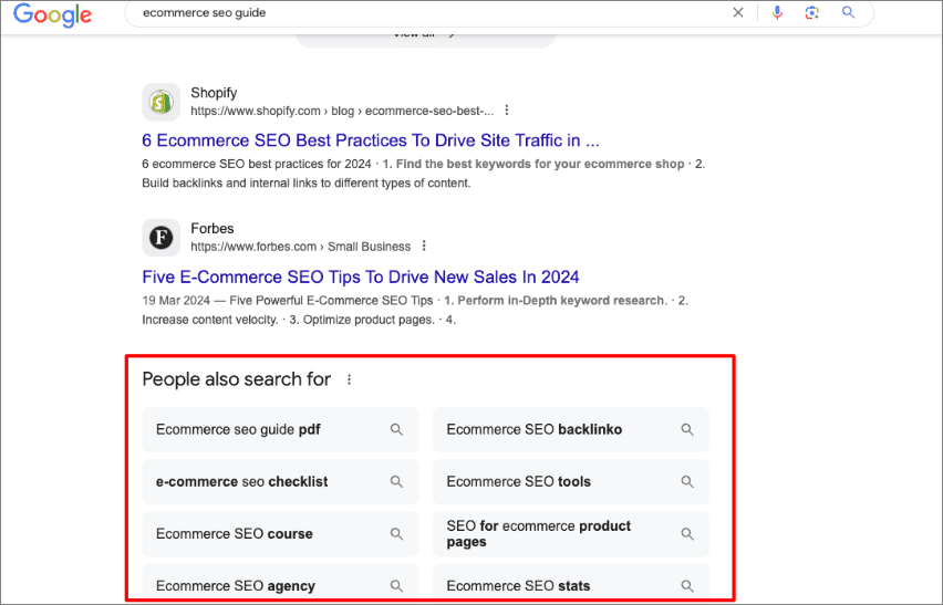 [Screenshot: Google "People also ask" section for a product-related query]
