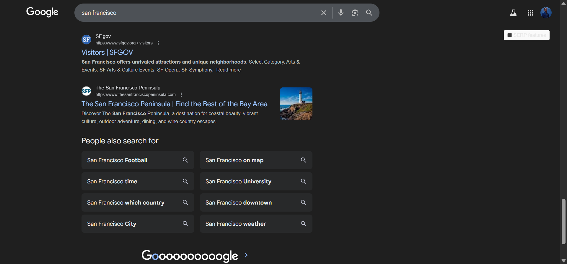 [Screenshot: Google related searches section showing keyword variations]