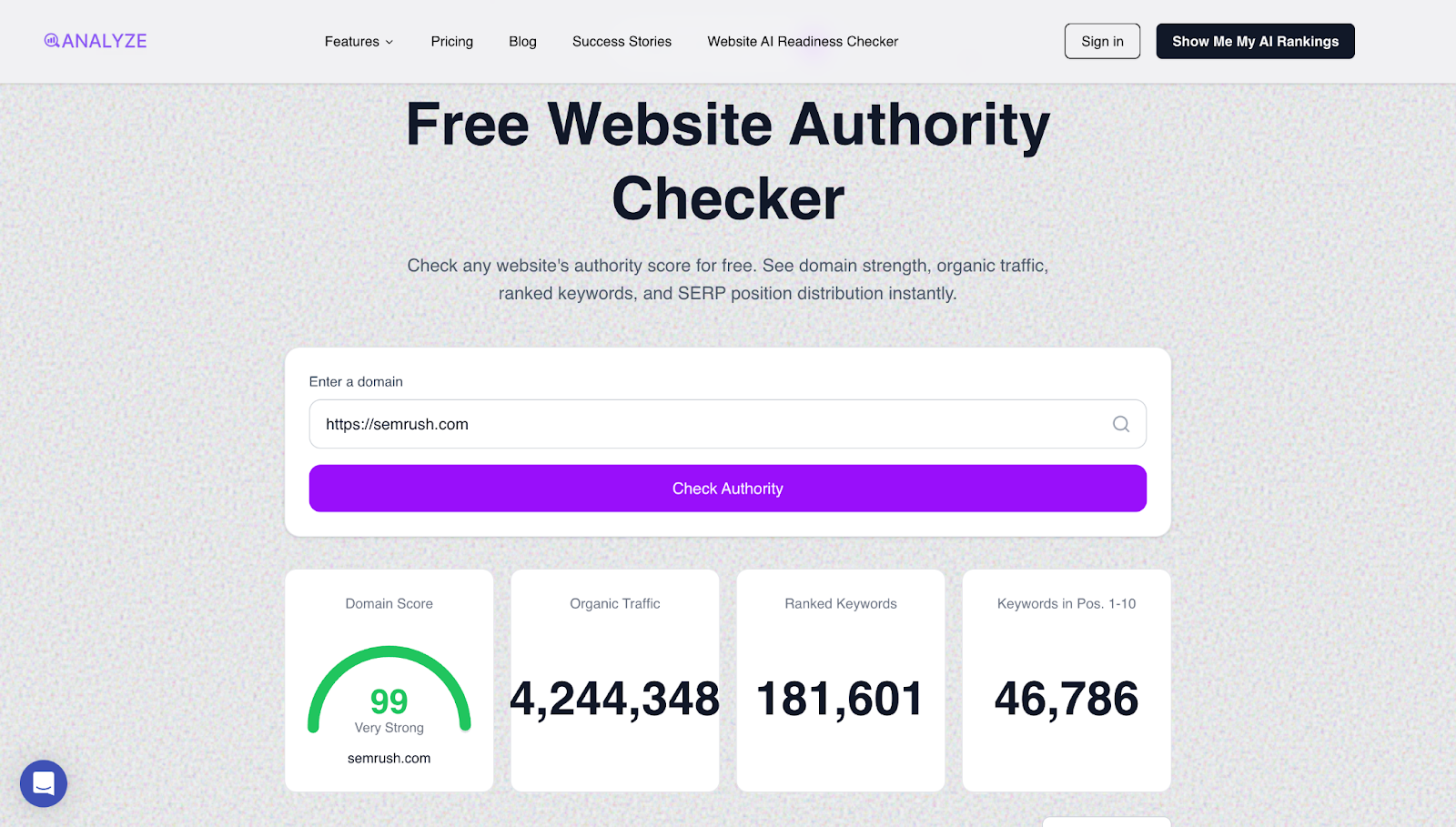 Screenshot: Ahrefs Site Explorer showing the Domain Rating score for a well-known website, with the DR number prominently displayed in the overview dashboard
