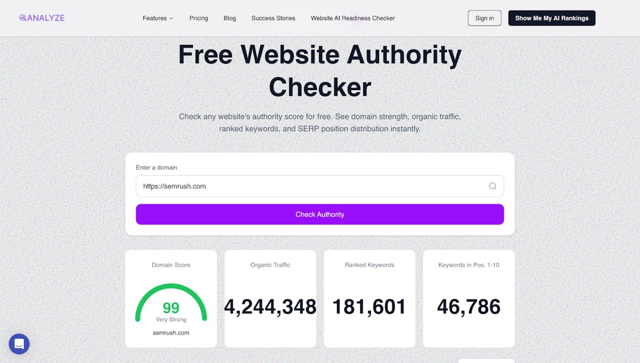 Screenshot: Ahrefs Site Explorer showing the Domain Rating score for a well-known website, with the DR number prominently displayed in the overview dashboard
