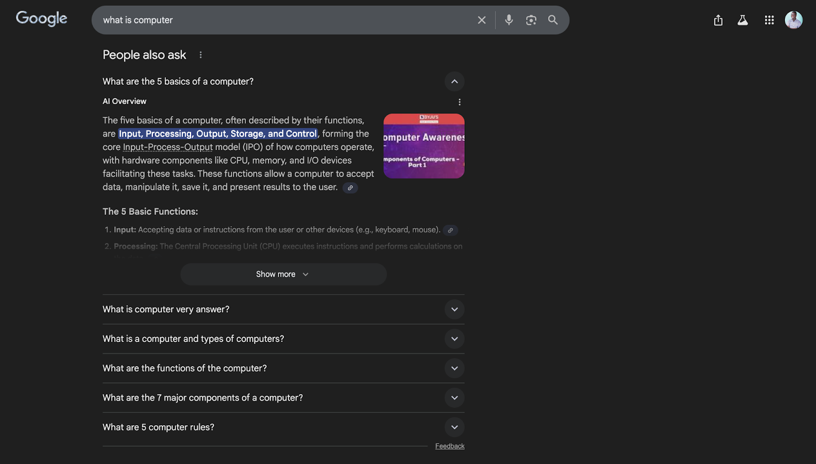 Screenshot: A SERP showing two featured snippet boxes for the same query, or a &ldquo;People Also Ask&rdquo; section expanding into a second snippet