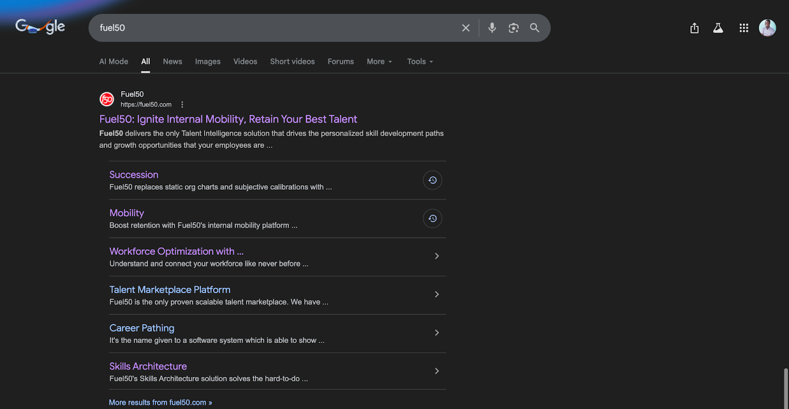 Screenshot: Google SERP result with rich snippet (star ratings, price) vs. a plain blue link result side by side