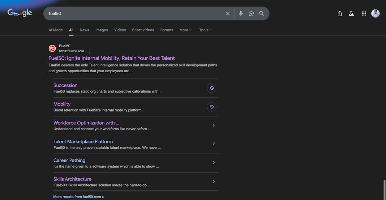 Screenshot: Google SERP result with rich snippet (star ratings, price) vs. a plain blue link result side by side