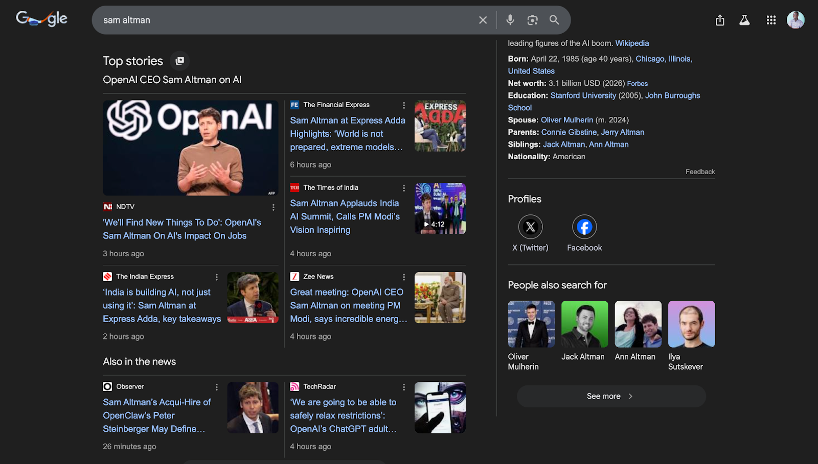 Screenshot: Google Rich Results Test showing a valid result with green checkmark for Article schema